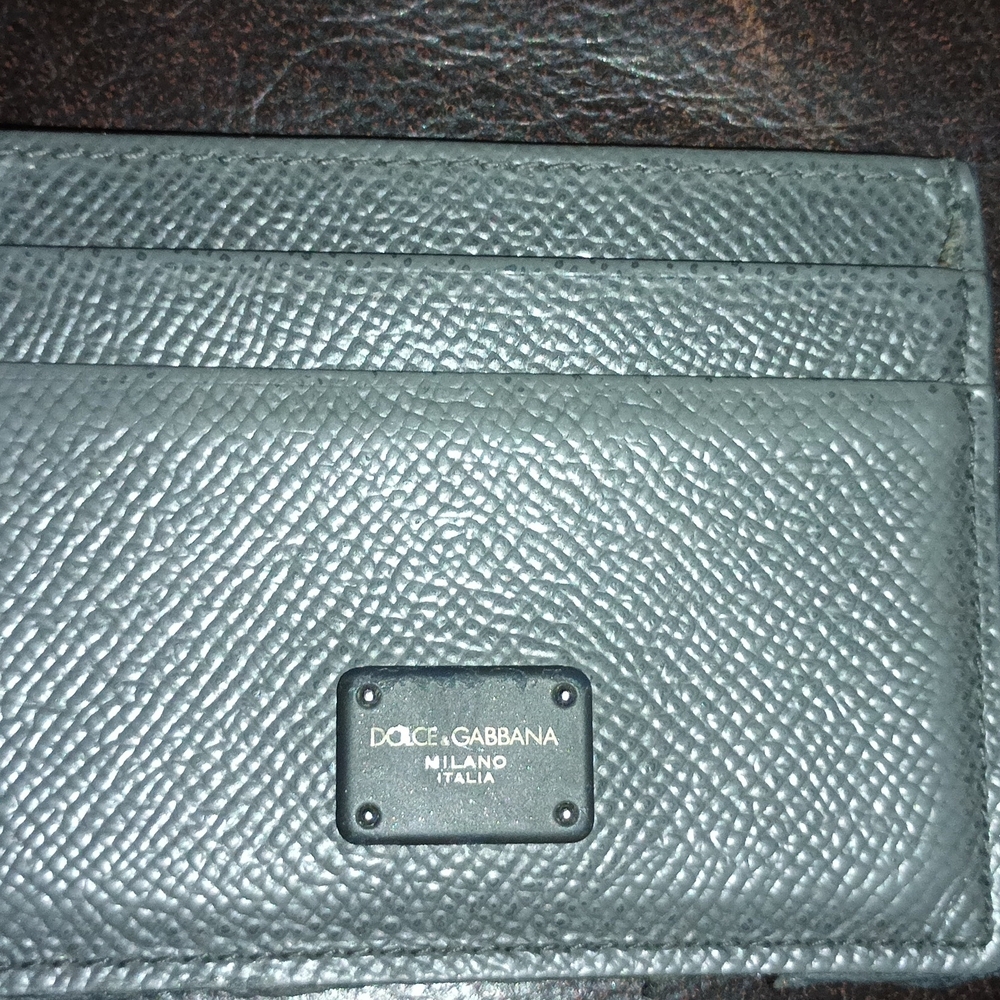 Dolce & Gabbana Textured Black Leather Card Holder